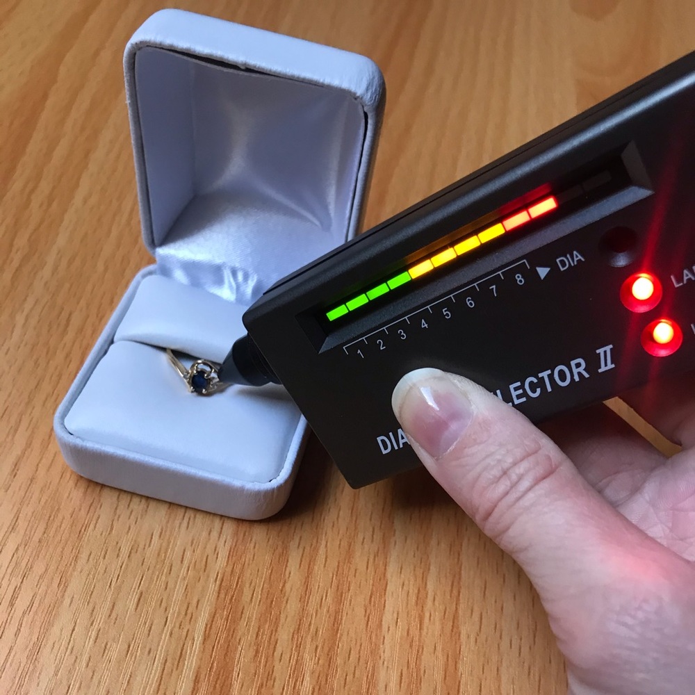 Antique 14K Sapphire Diamond Solid Gold Ring - Picture 5 of 15